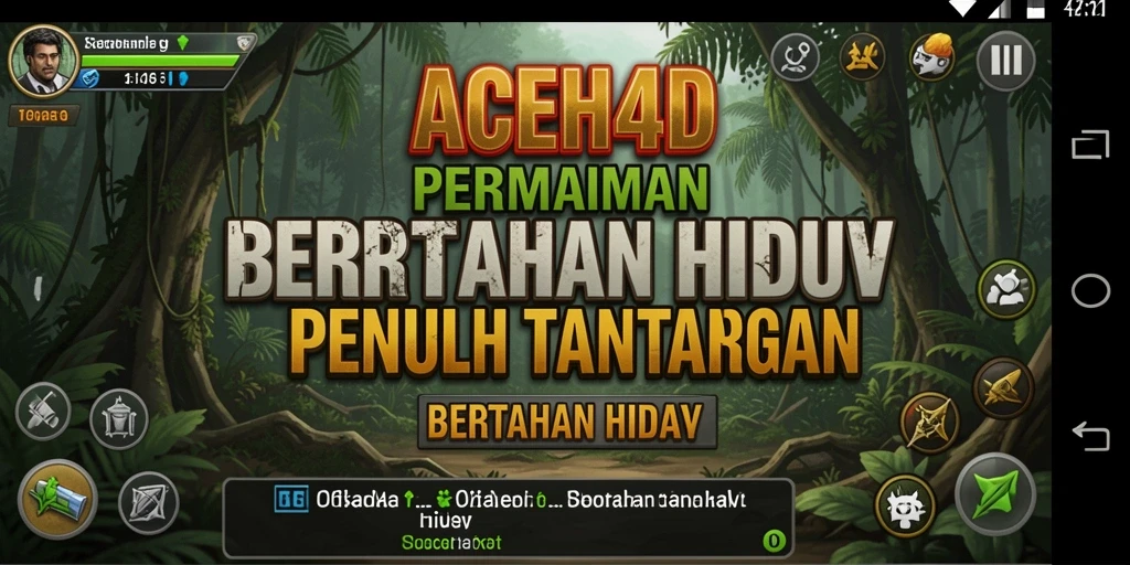 Tampilan antarmuka ACEH4D menampilkan elemen bertahan hidup yang menarik.