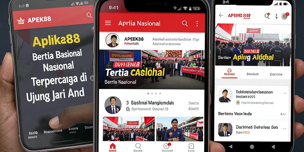 Antarmuka APEK88 menampilkan berita terkini dengan jelas dan menarik.
