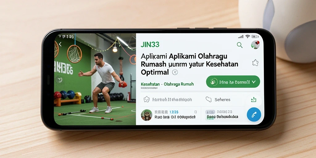 Tampilan antarmuka aplikasi JIN33 yang mudah digunakan untuk Olahraga Rumah.
