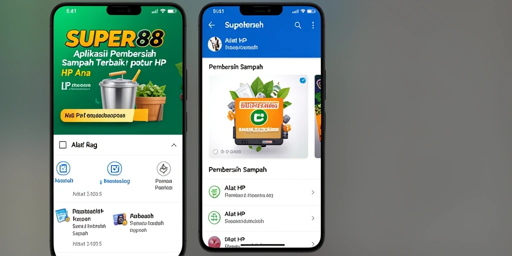 Tampilan antarmuka SUPER88 saat melakukan pembersihan sampah.
