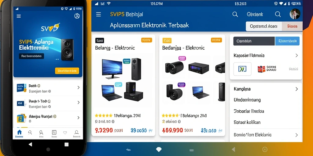 Tampilan antarmuka aplikasi SVIP5 untuk belanja elektronik.
